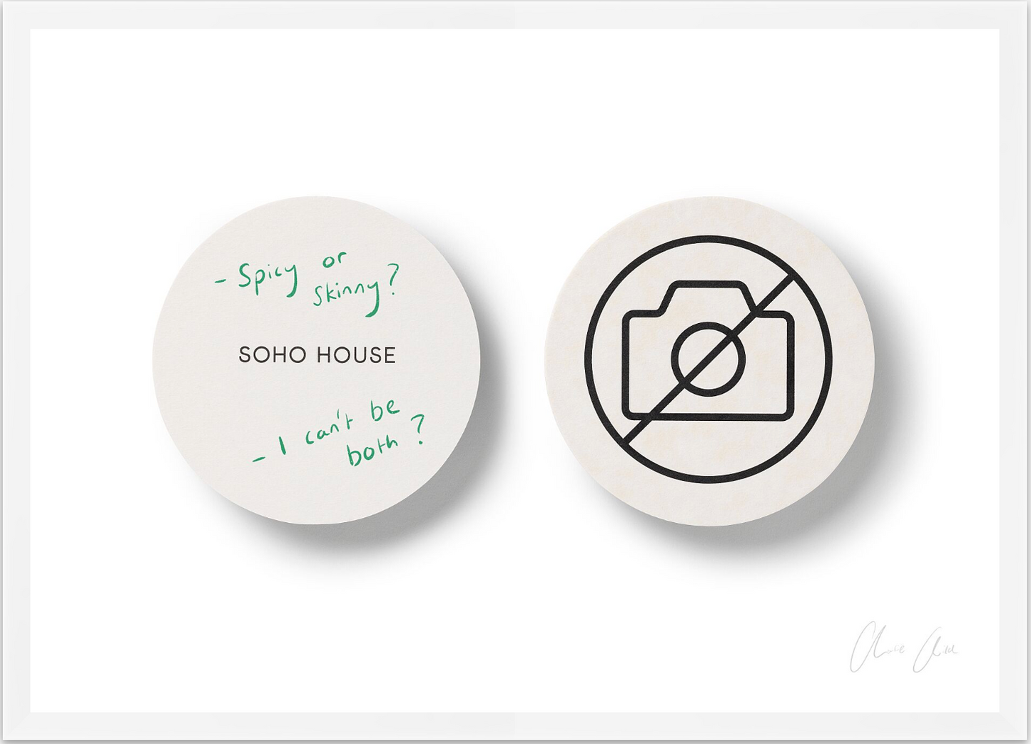 Coasters at Soho House