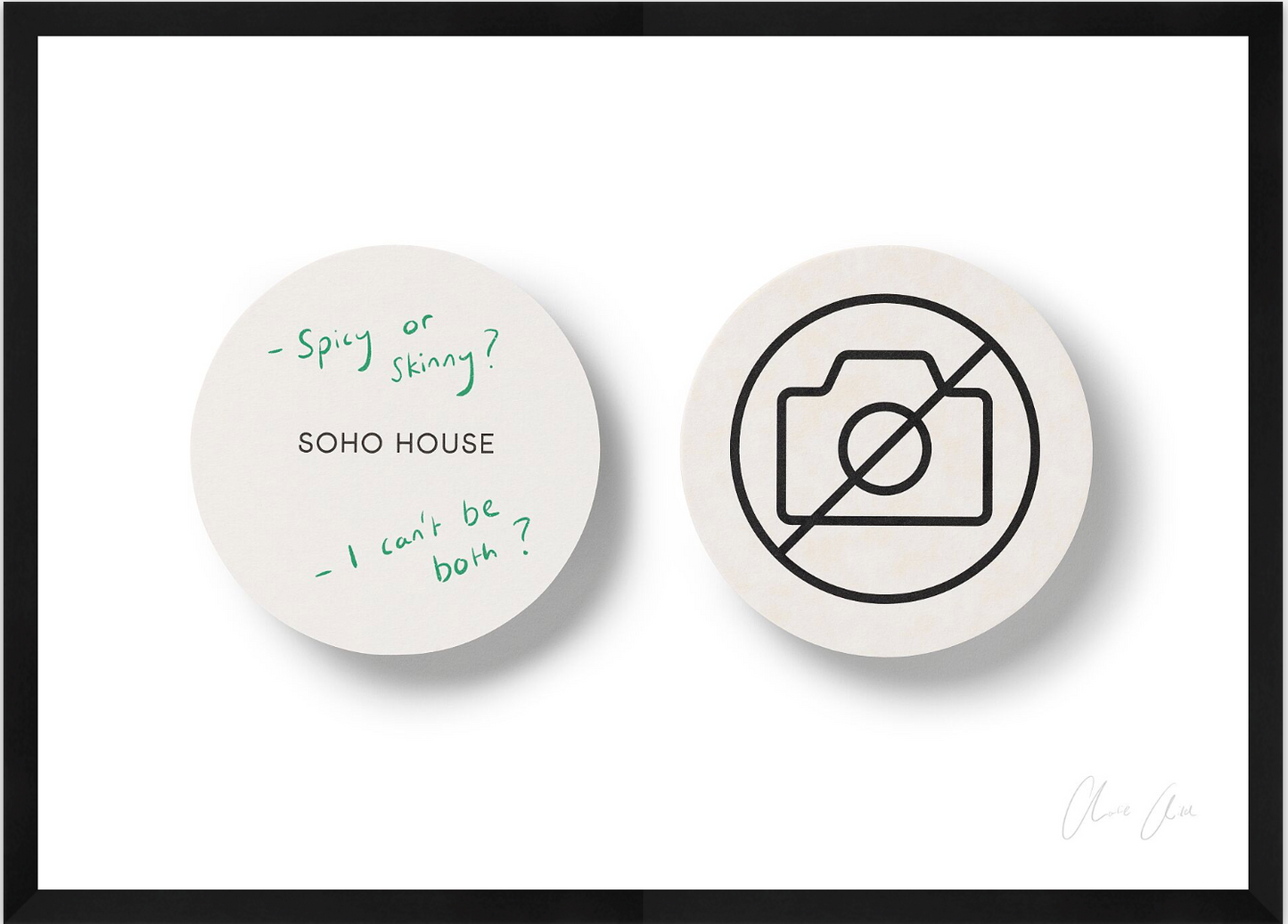 Coasters at Soho House