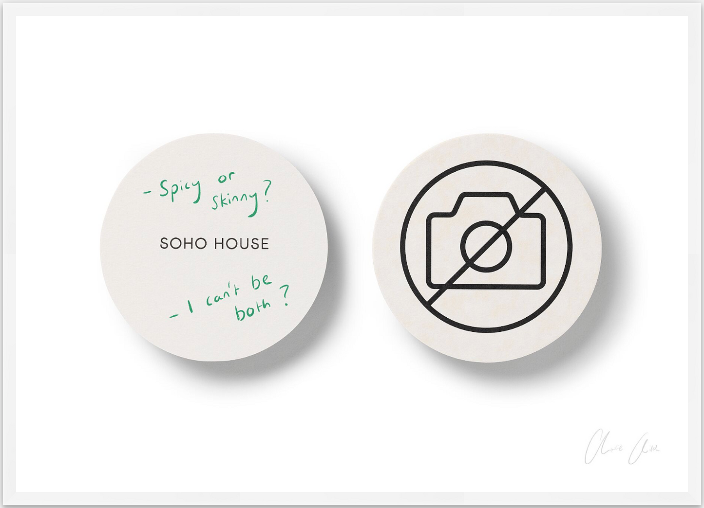 Coasters at Soho House