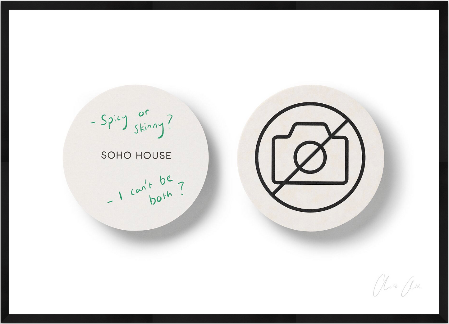 Coasters at Soho House