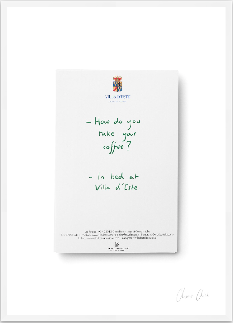 Paper at Villa d'Este