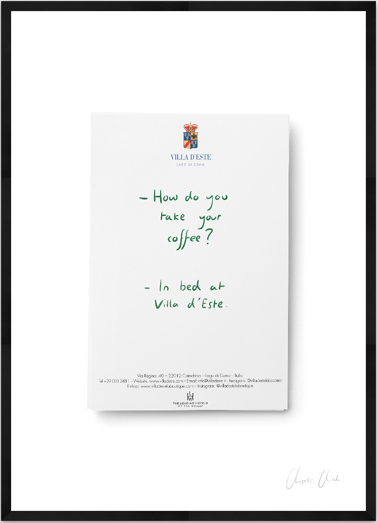 Paper at Villa d'Este