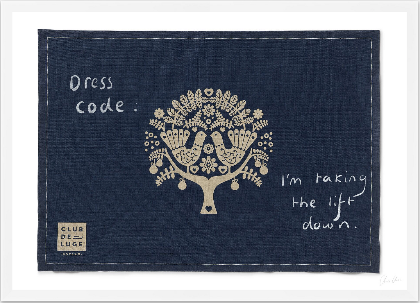 Placemat at Club de Luge