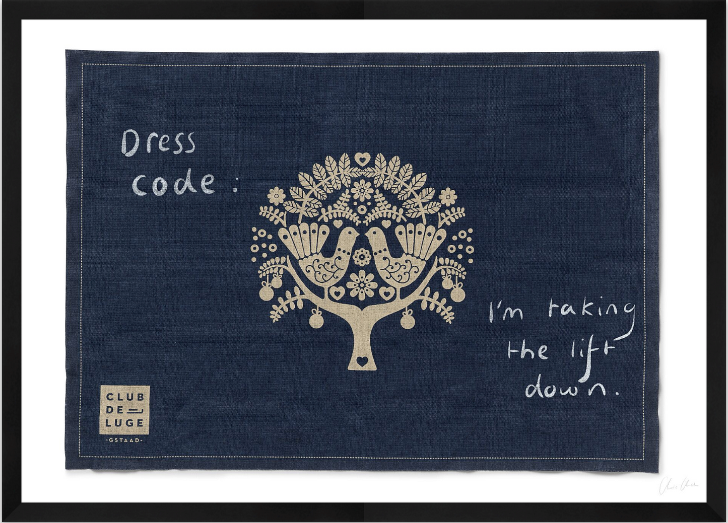 Placemat at Club de Luge