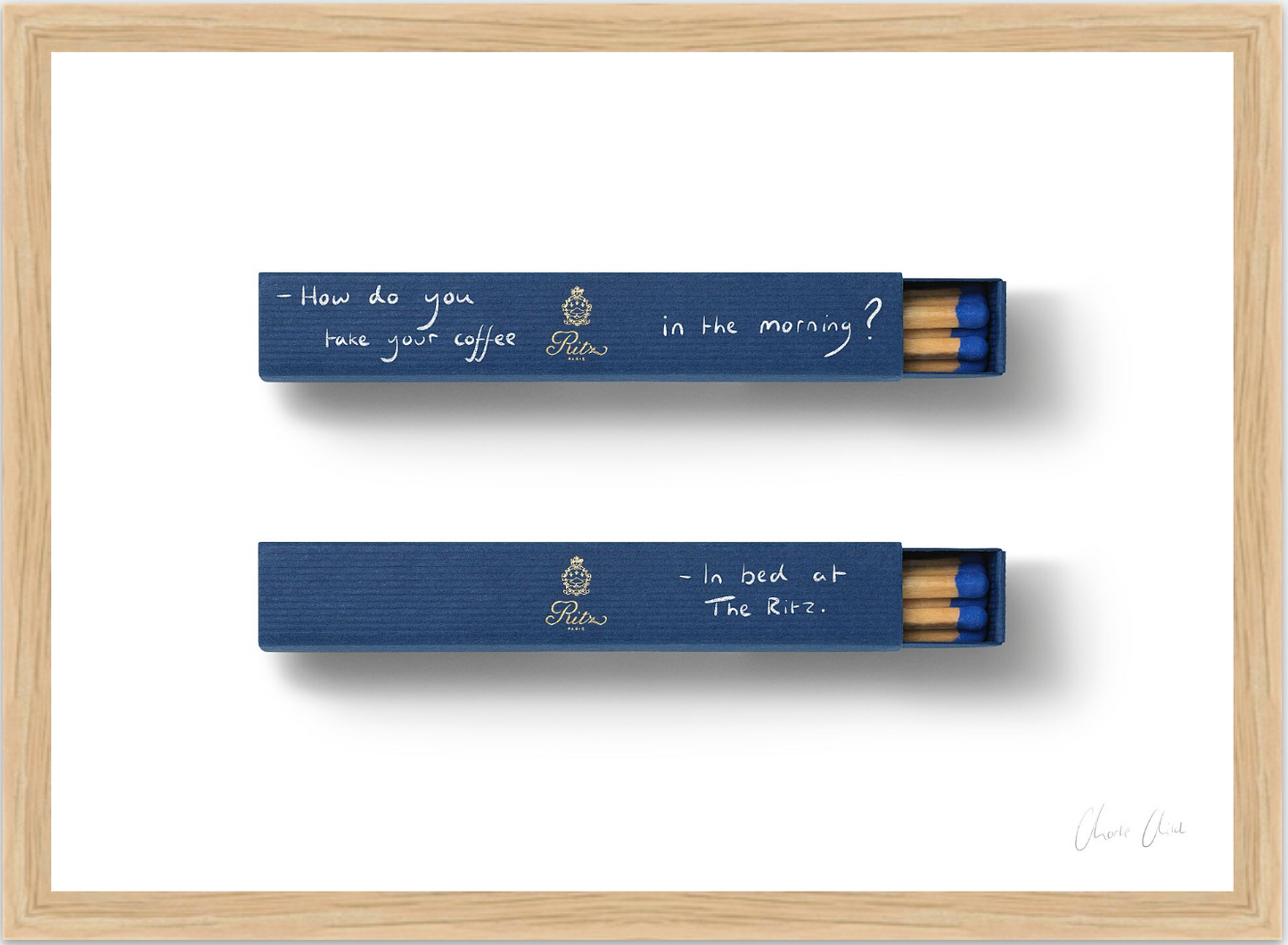 Matchboxes at Ritz Paris